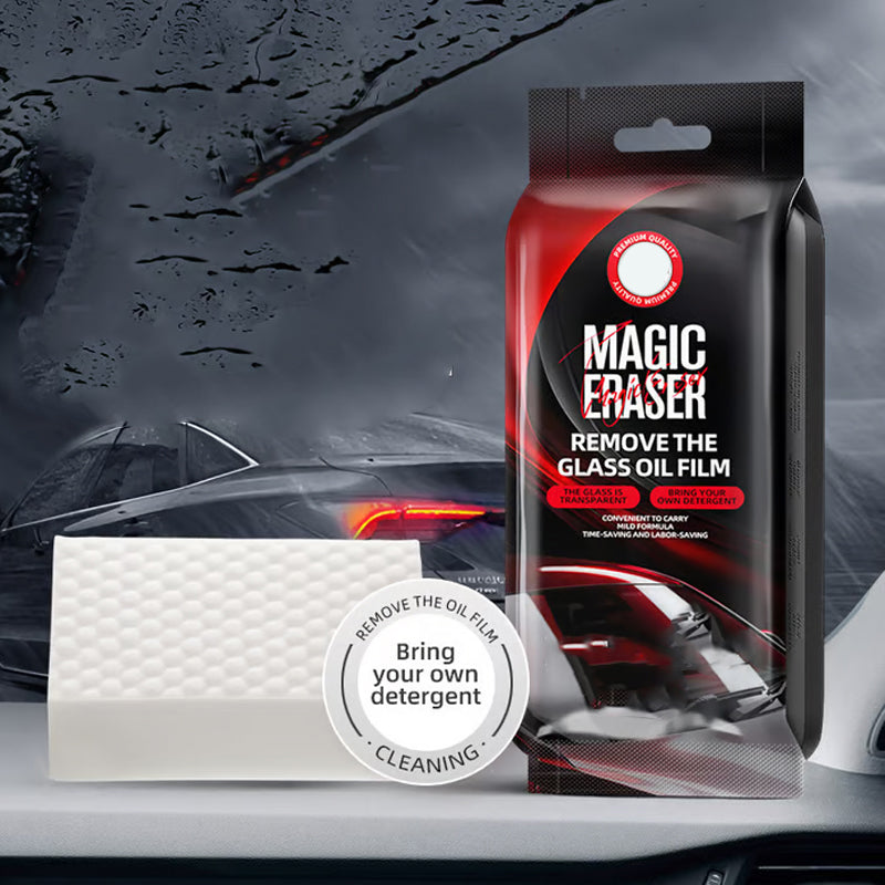 Ponge Magique pour Vitres de Voiture limine en un seul geste films dhuile et traces deau Meilleure visibilit la nuit, formule douce pH 7