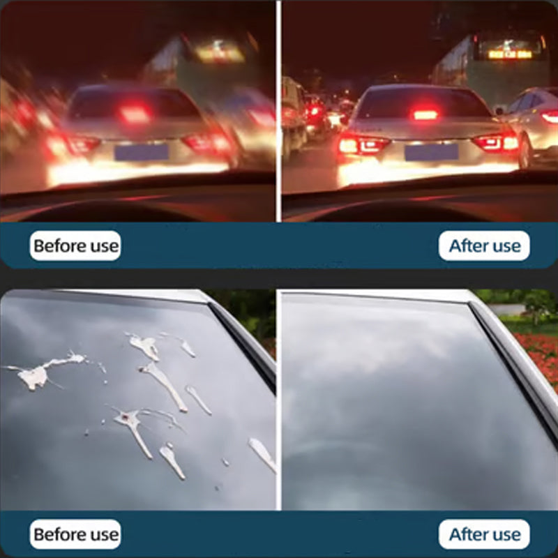 Ponge Magique pour Vitres de Voiture limine en un seul geste films dhuile et traces deau Meilleure visibilit la nuit, formule douce pH 7