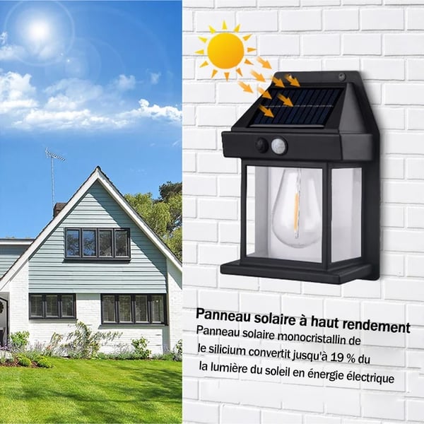 Applique murale solaire dtecteur de mouvement en tungstne