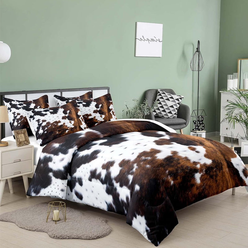 DE RDUCTION Housse de Couette Imprim Vache Doux & Lger, Dco Ludique, Ensemble Complet