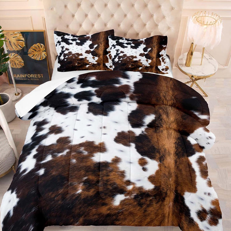 DE RDUCTION Housse de Couette Imprim Vache Doux & Lger, Dco Ludique, Ensemble Complet