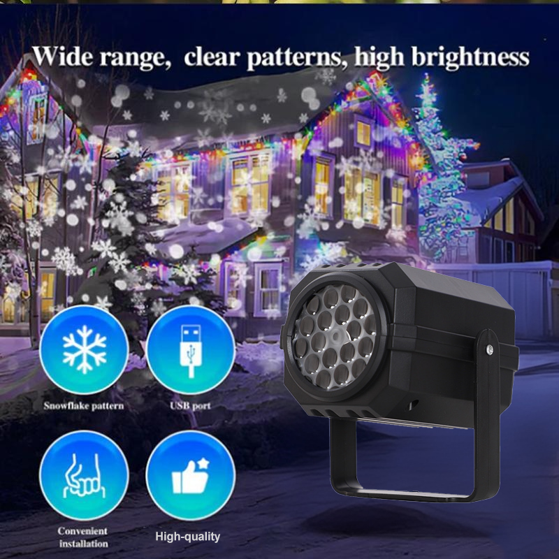 Projecteur lumineux rotatif LED avec motifs de No?l