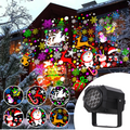 Projecteur lumineux rotatif LED avec motifs de No?l