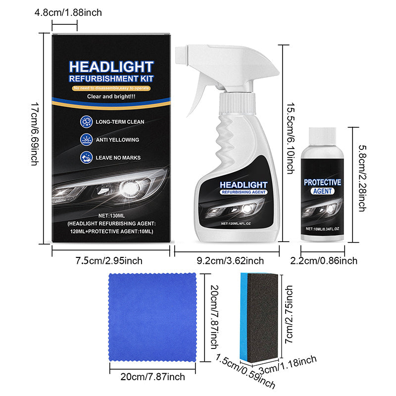 Liquide de rnovation pour phares de voiture, revtement cristallin amlior qui rduit le flou