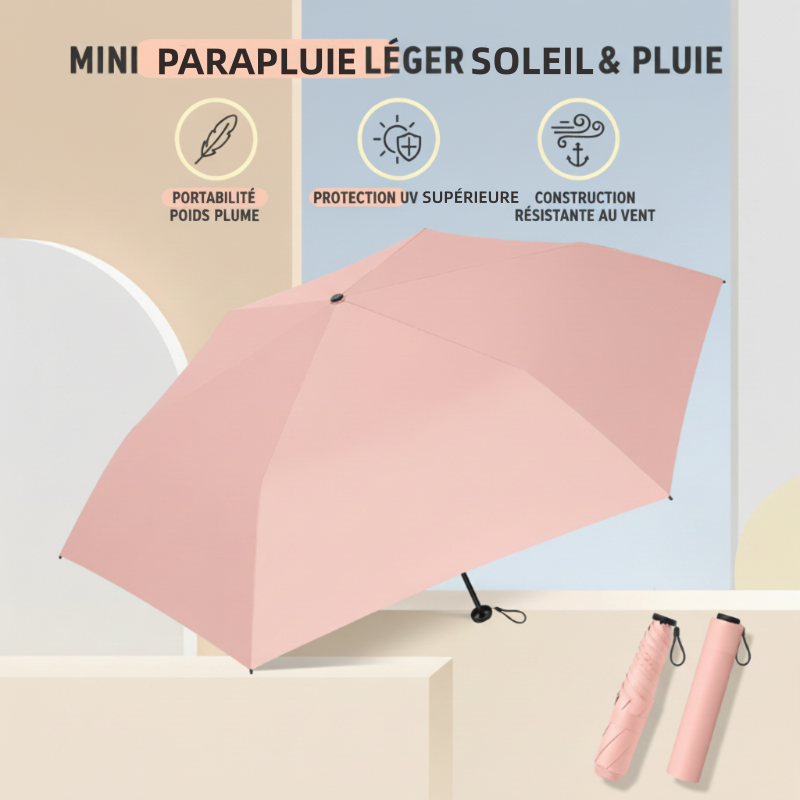 Black Friday & No?l Mini Parapluie Lger Soleil & Pluie avec Protection UV