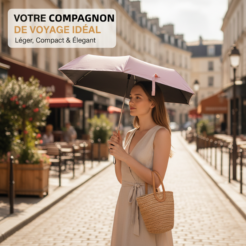 Black Friday & No?l Mini Parapluie Lger Soleil & Pluie avec Protection UV