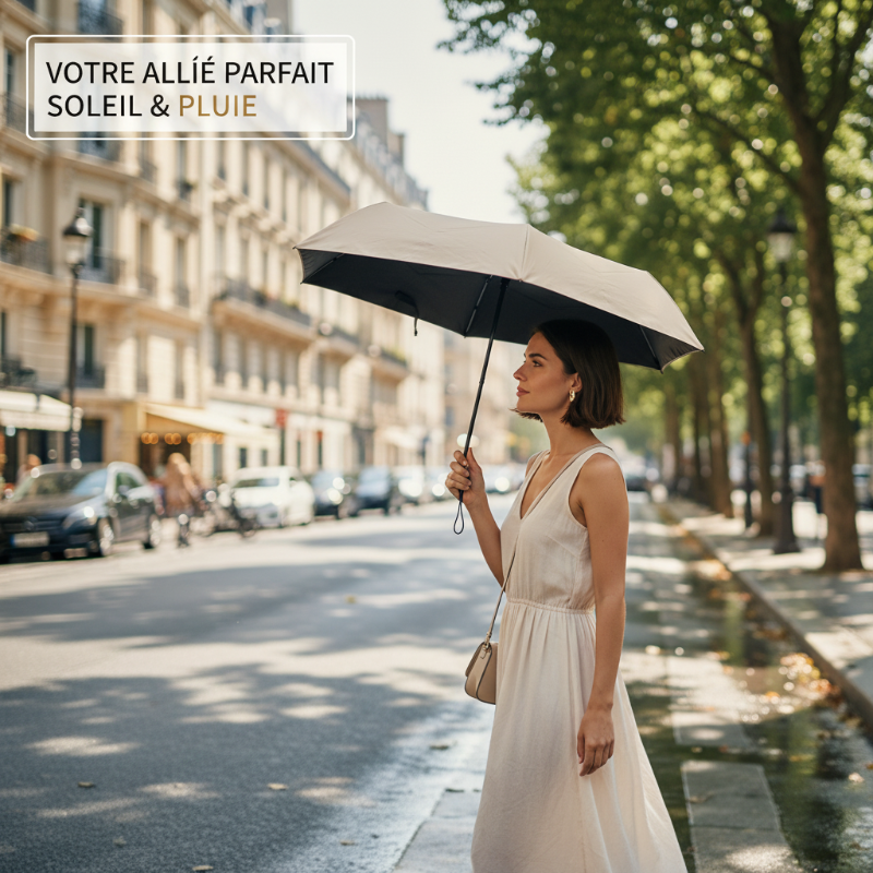 Black Friday & No?l Mini Parapluie Lger Soleil & Pluie avec Protection UV