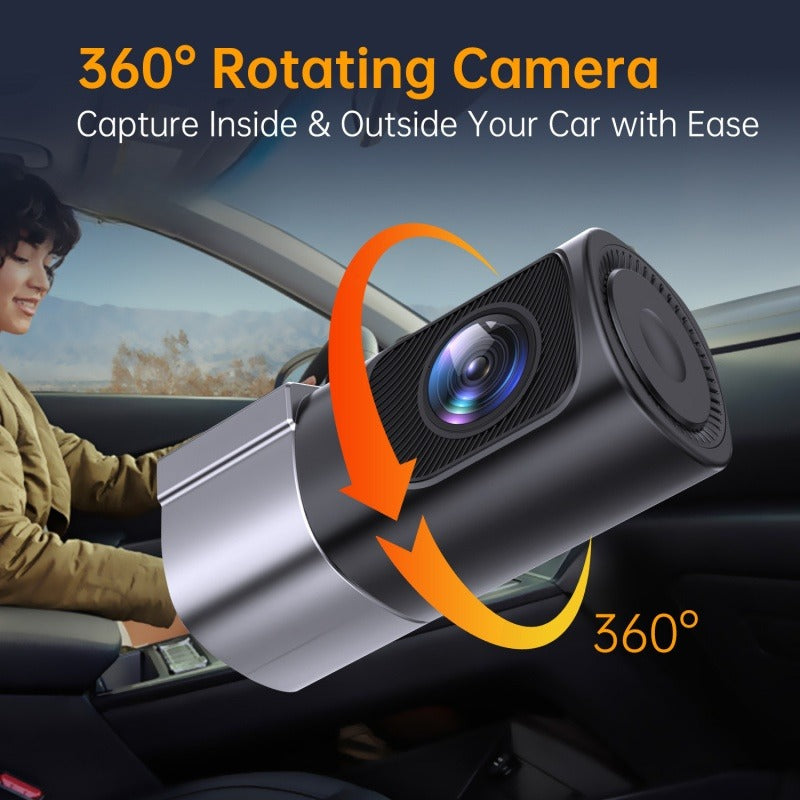 Camra de tableau de bord 1080P HD avec Wi-Fi et vision nocturne