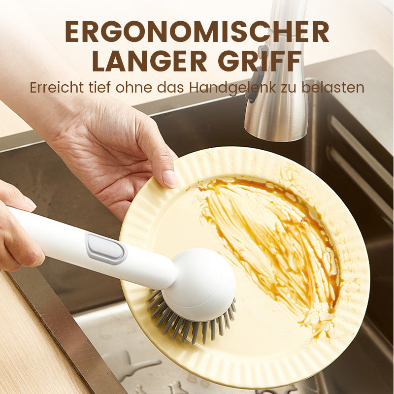 ACHETEZ 2, OFFERT 1 Brosse de nettoyage rotative avec long manche pour la vaisselle et les casseroles