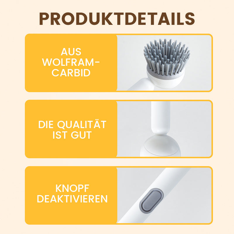 ACHETEZ 2, OFFERT 1 Brosse de nettoyage rotative avec long manche pour la vaisselle et les casseroles