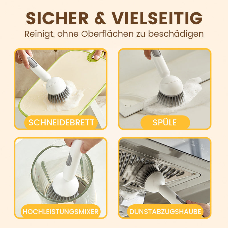 ACHETEZ 2, OFFERT 1 Brosse de nettoyage rotative avec long manche pour la vaisselle et les casseroles