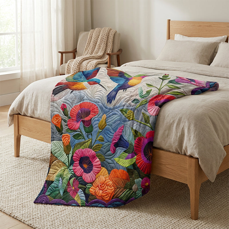 Couverture florale douillette et douce
