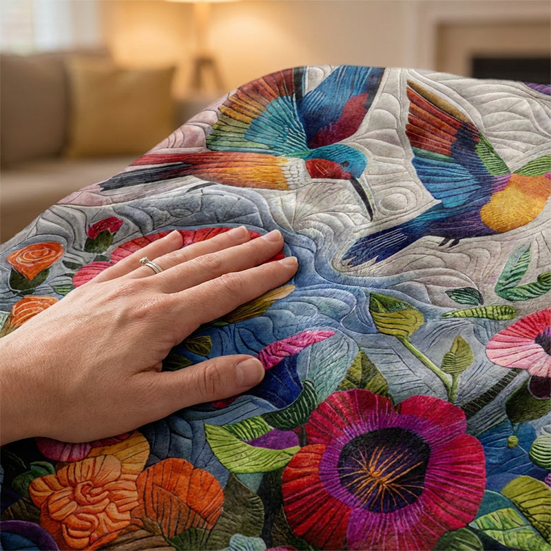 Couverture florale douillette et douce
