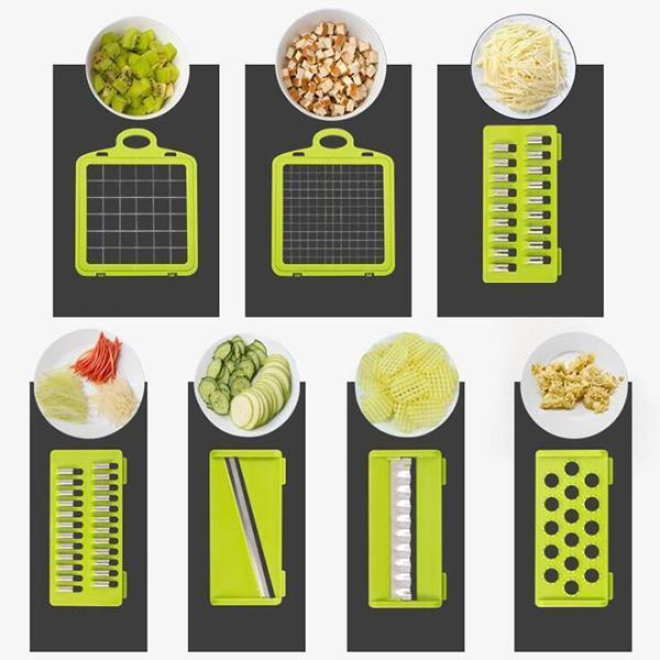 Coupe-lgumes multifonction lames en acier inoxydable, facile nettoyer, plusieurs modes de cuisson