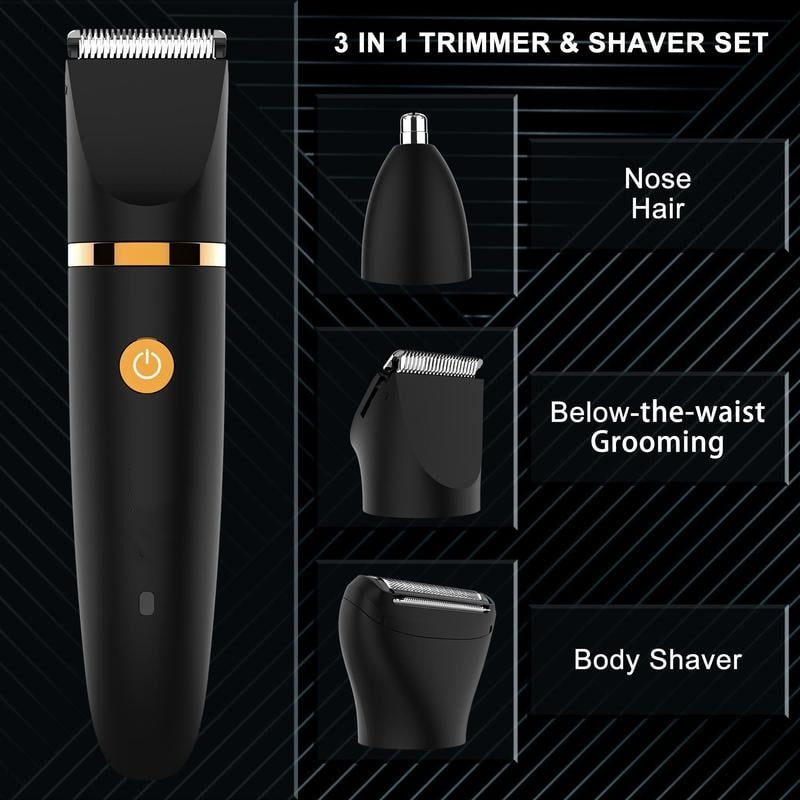 Tondeuse lectrique 3 en 1 pour hommes, tondeuse sans fil pour les parties intimes, rasoir lectrique tanche