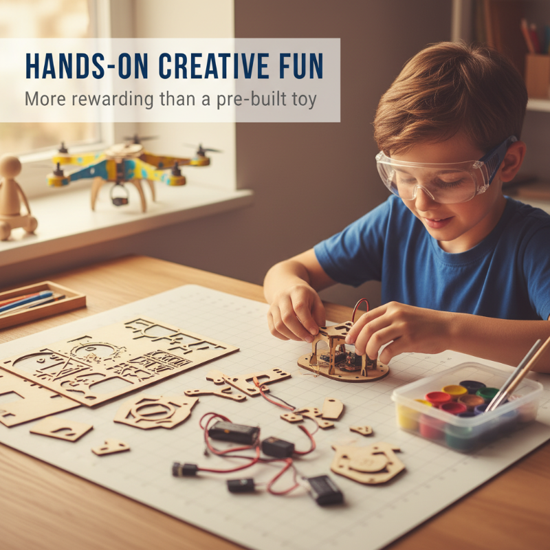 Kit de construction de drone en bois monter soi-mme pour enfants