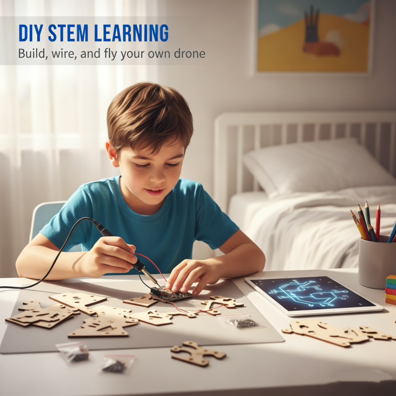 Kit de construction de drone en bois monter soi-mme pour enfants