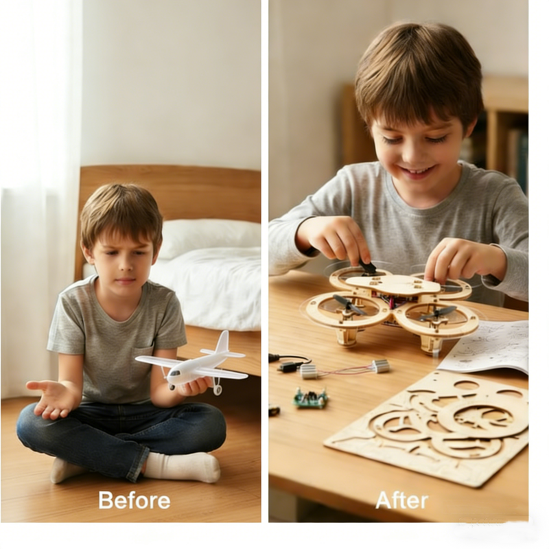 Kit de construction de drone en bois monter soi-mme pour enfants