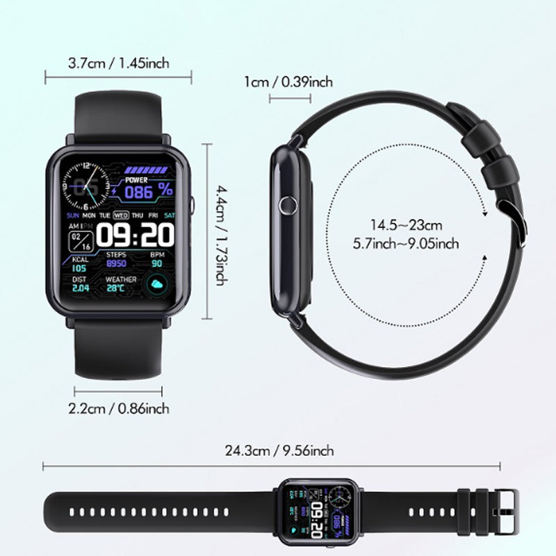 Montre connecte pour femmes et hommes, tracker d'activit physique avec fonction d'appel, montre de fitness avec suivi du sommeil/100 sports/podomtre tanche IP68