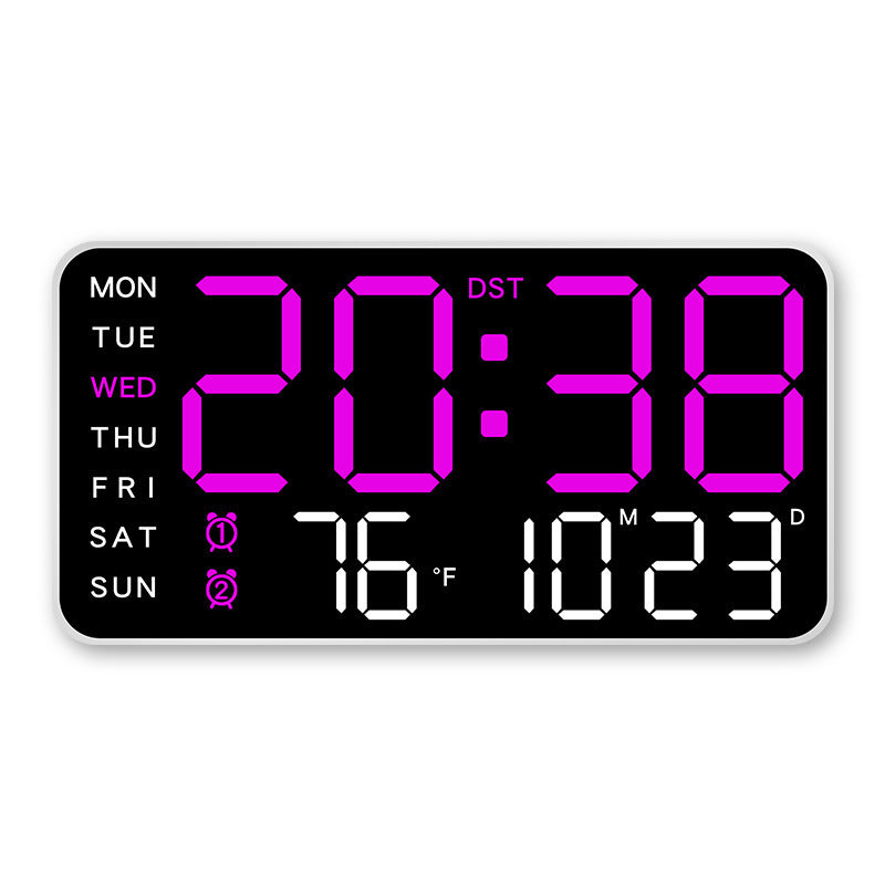 DE RDUCTION Horloge murale numrique LED dcorative multifonctionnelle, l'horloge numrique sans limites pour la maison norvgienne moderne.