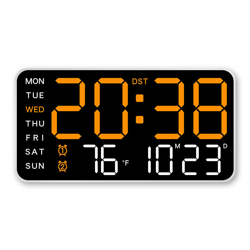 DE RDUCTION Horloge murale numrique LED dcorative multifonctionnelle, l'horloge numrique sans limites pour la maison norvgienne moderne.