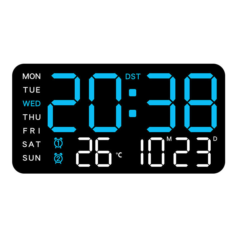 DE RDUCTION Horloge murale numrique LED dcorative multifonctionnelle, l'horloge numrique sans limites pour la maison norvgienne moderne.