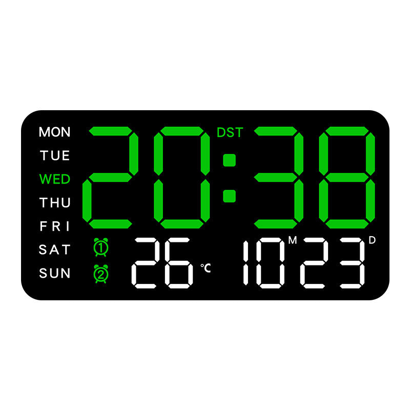 DE RDUCTION Horloge murale numrique LED dcorative multifonctionnelle, l'horloge numrique sans limites pour la maison norvgienne moderne.