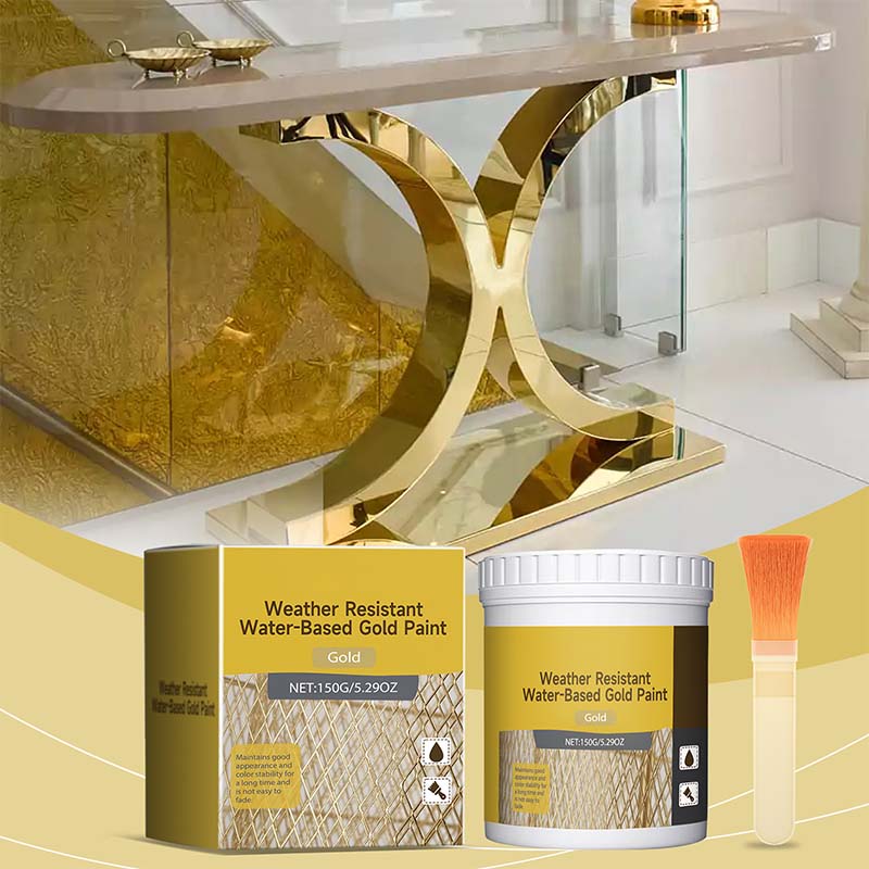 Peinture dore base d'eau rsistante aux intempries