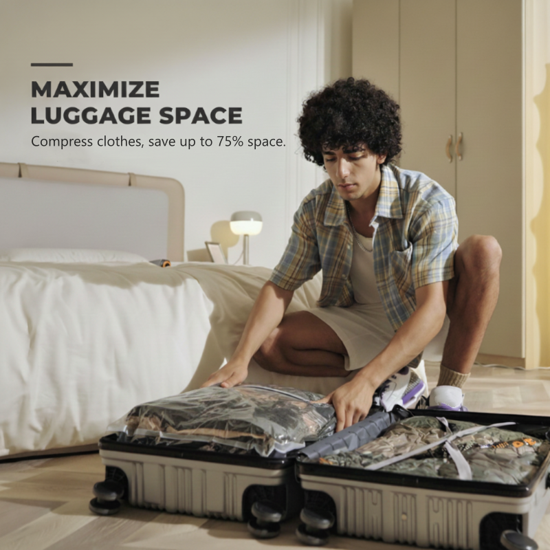 Set de sacs de compression sous vide sans fil pour le voyage