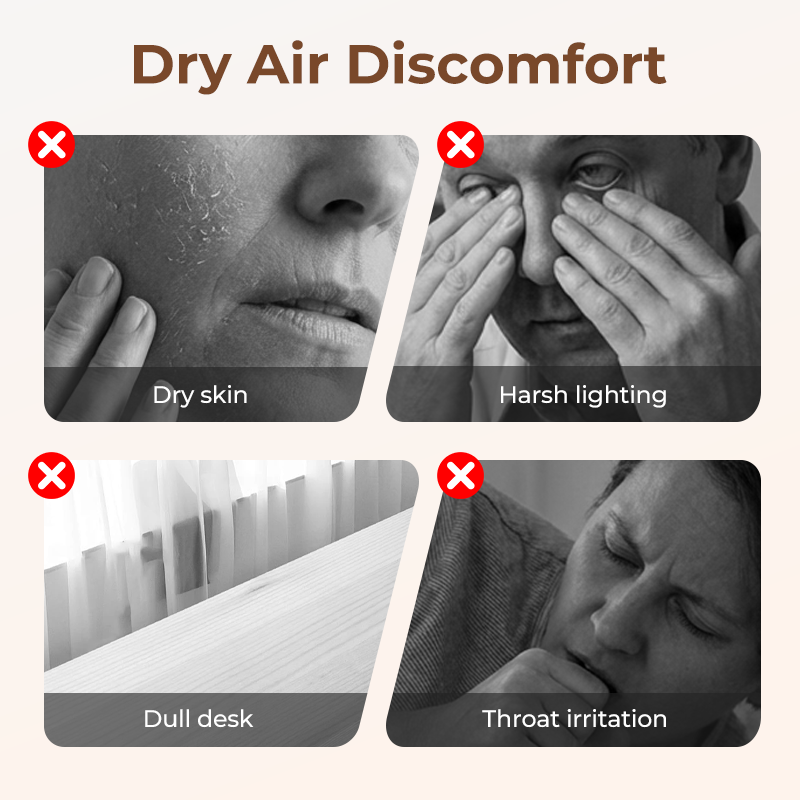 Personnalisez Votre Brume et Votre Ambiance Humidificateur Fleur avec Double Mode de Brumisation & Veilleuse 7 Couleurs