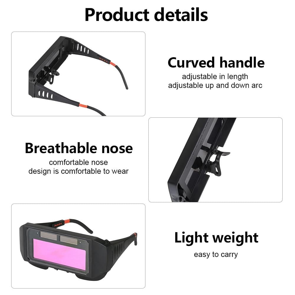 LIMITE 50% DE RDUCTION Lunettes Soudage Obscurcissement Automatique Solaire, Anti-UV/IR, Monture Ajustable