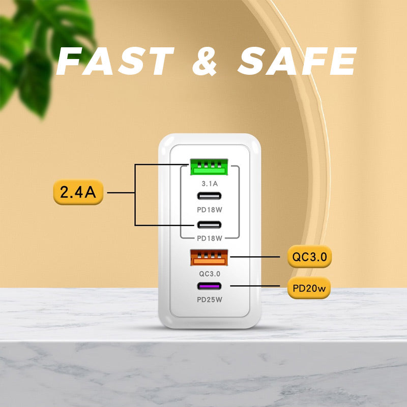 Chargeur rapide 120W avec 5 ports