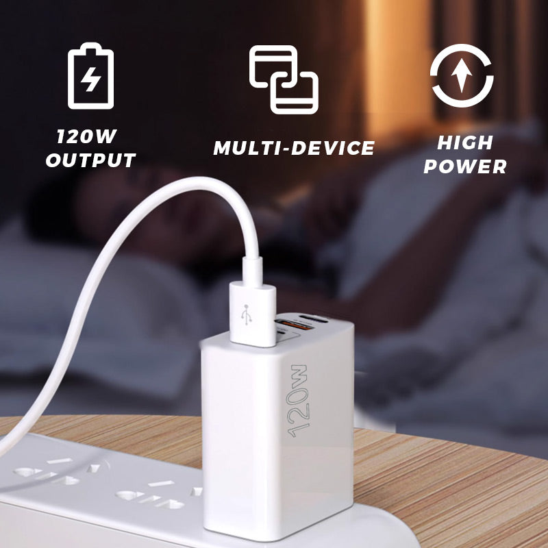 Chargeur rapide 120W avec 5 ports