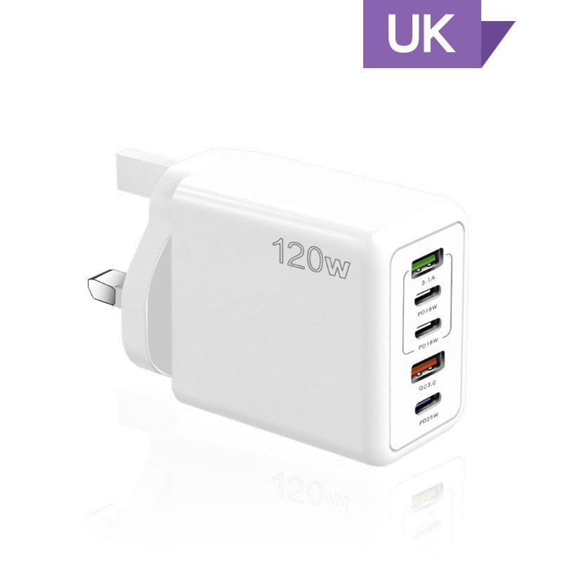 Chargeur rapide 120W avec 5 ports