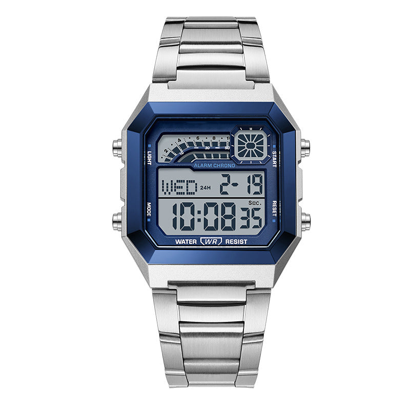 DE RDUCTION Montre numrique unisexe avec cran carr affichage lumineux, tanche jusqu' 50 mtres et bracelet lger et rsistant