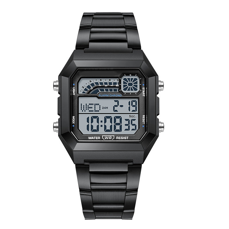 DE RDUCTION Montre numrique unisexe avec cran carr affichage lumineux, tanche jusqu' 50 mtres et bracelet lger et rsistant