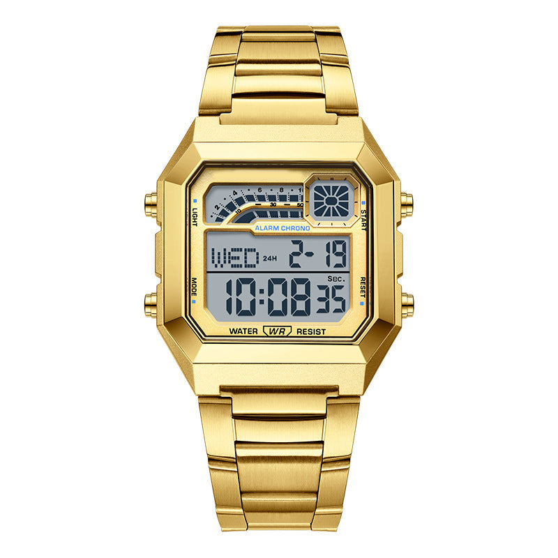 DE RDUCTION Montre numrique unisexe avec cran carr affichage lumineux, tanche jusqu' 50 mtres et bracelet lger et rsistant