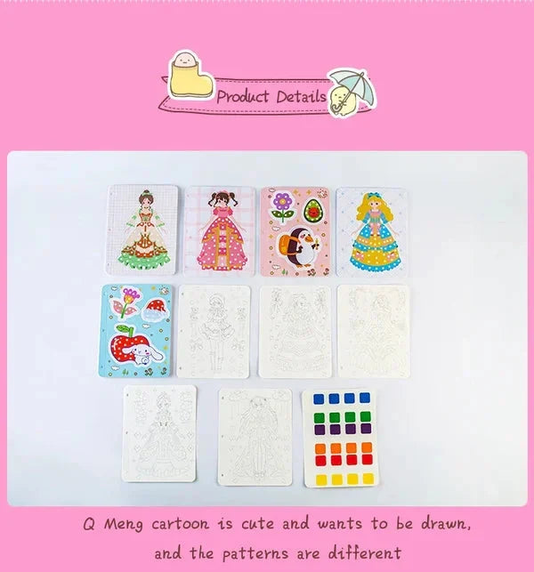 Cahier de dessin cratif dessin la main avec autocollants