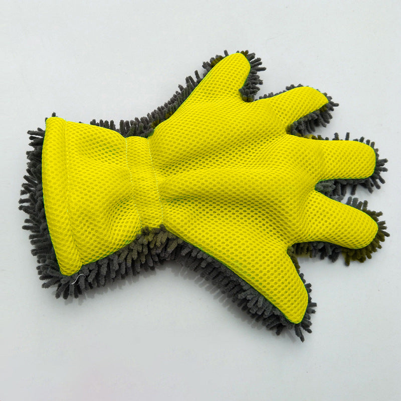 Gants de lavage double face cinq doigts