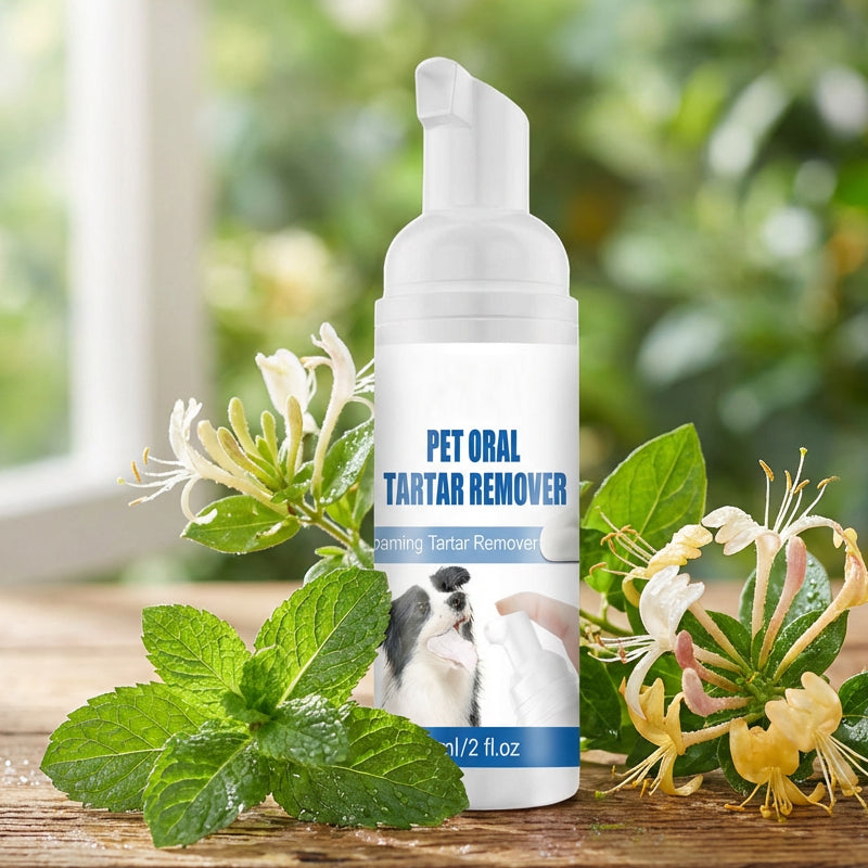 Mousse dtartrante pour l'hygine bucco-dentaire des animaux