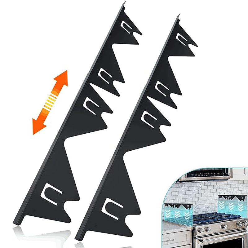 Protection rglable en acier inoxydable pour l'espace entre le bord de la cuisinire et le plan de travail