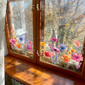 DE 50 % DE RDUCTION Autocollant pour fentre bouquet floral color