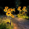 DE REDUCTION Wasserdichte Solar-Sonnenblumenleuchten, realistische Blütenblätter, IP65-zertifiziert und automatische Einschaltung 8 12 h