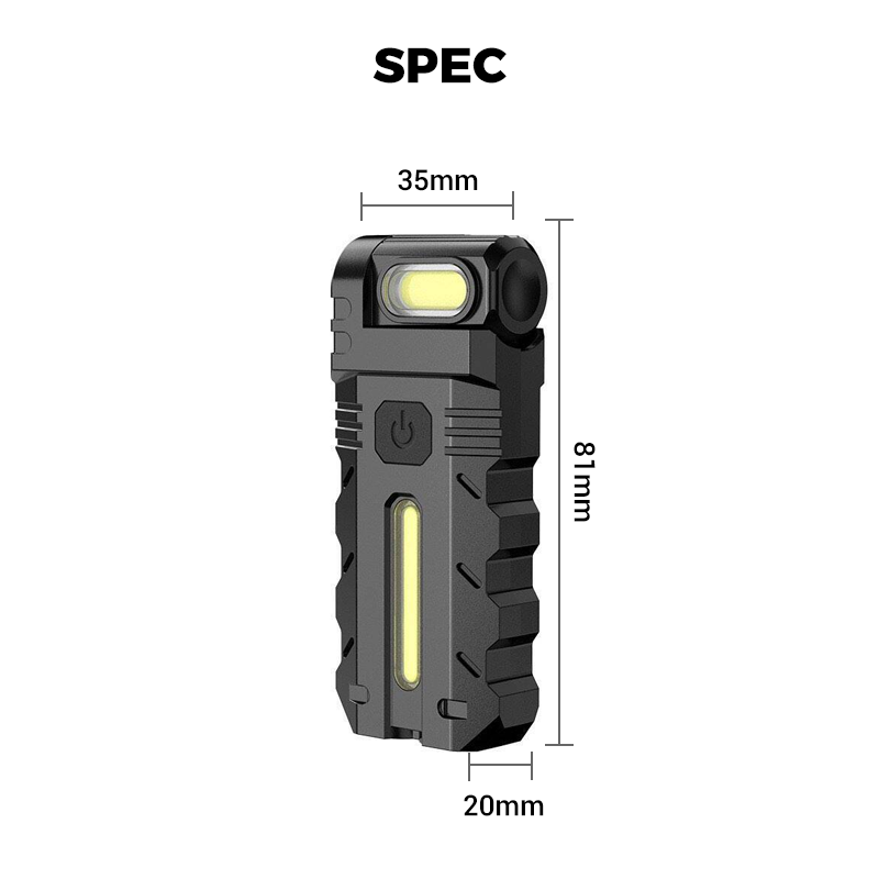 DE RDUCTION Lampe de travail LED tte pivotante 180 Double faisceau, base magntique et rechargeable via USB-C