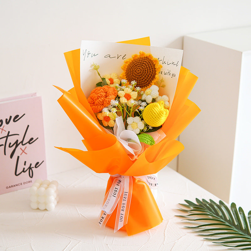 DE RDUCTION Bouquet de fleurs dlicates au crochet fait main Design raliste, durable et parfait pour la dcoration intrieure ou comme cadeau