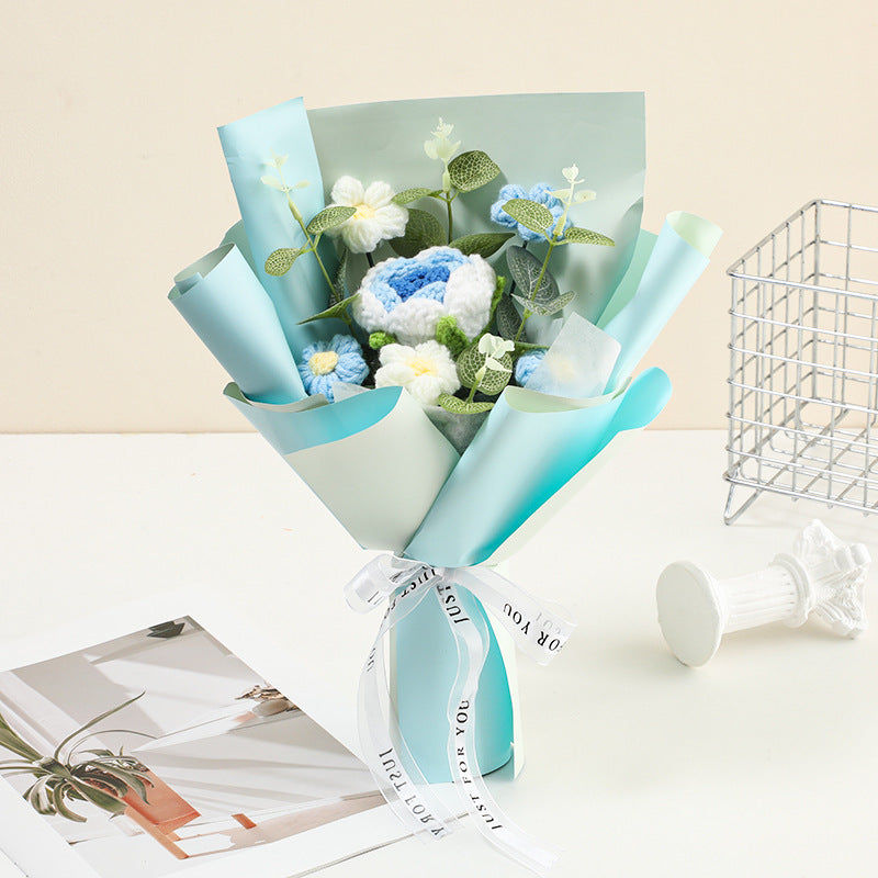 DE RDUCTION Bouquet de fleurs dlicates au crochet fait main Design raliste, durable et parfait pour la dcoration intrieure ou comme cadeau