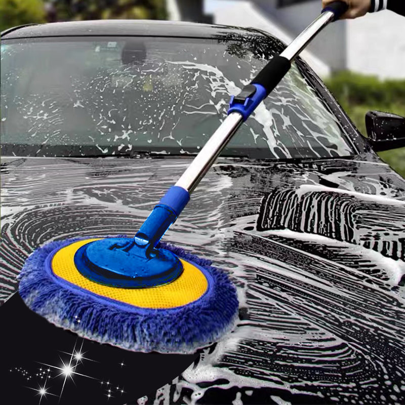 Balai tlescopique long manche en aluminium durable pour le lavage de voiture