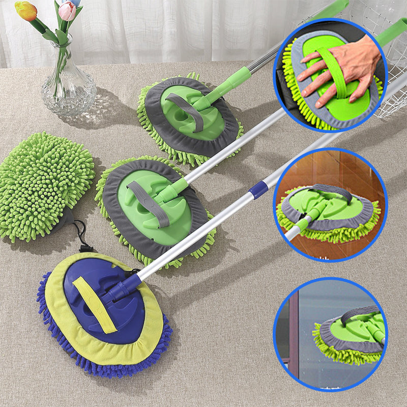 Balai tlescopique long manche en aluminium durable pour le lavage de voiture