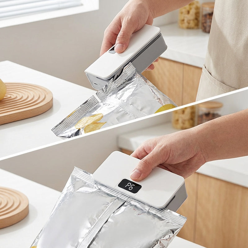 SUR LA MINI SCELLEUSE 2 EN 1 Rechargeable USB-C, 6 Niveaux de Chauffage & Lame Cutter Intgre