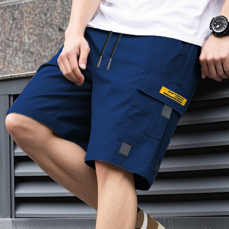 Le printemps arrive: 50 % de rduction Short cargo dcontract pour homme avec cordon de serrage Poches multifonctions pratiques, coutures renforces et coupe ample